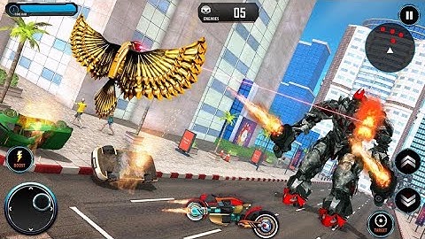 Flying Pigeon Transform Robot: Bike Robot War Game Vital Games Production Gameplay