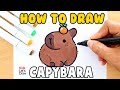 🐹 Cómo Dibujar un Capibara Fácil y Rápido ✏ | How to Draw a Cute Capybara Easy