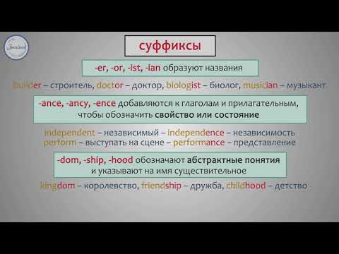 Английский 7 класс. Образование существительных