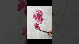 shorts Basic Flower watercolor - snow plum (wet-in-wet. Arches rough)NAMIL ART