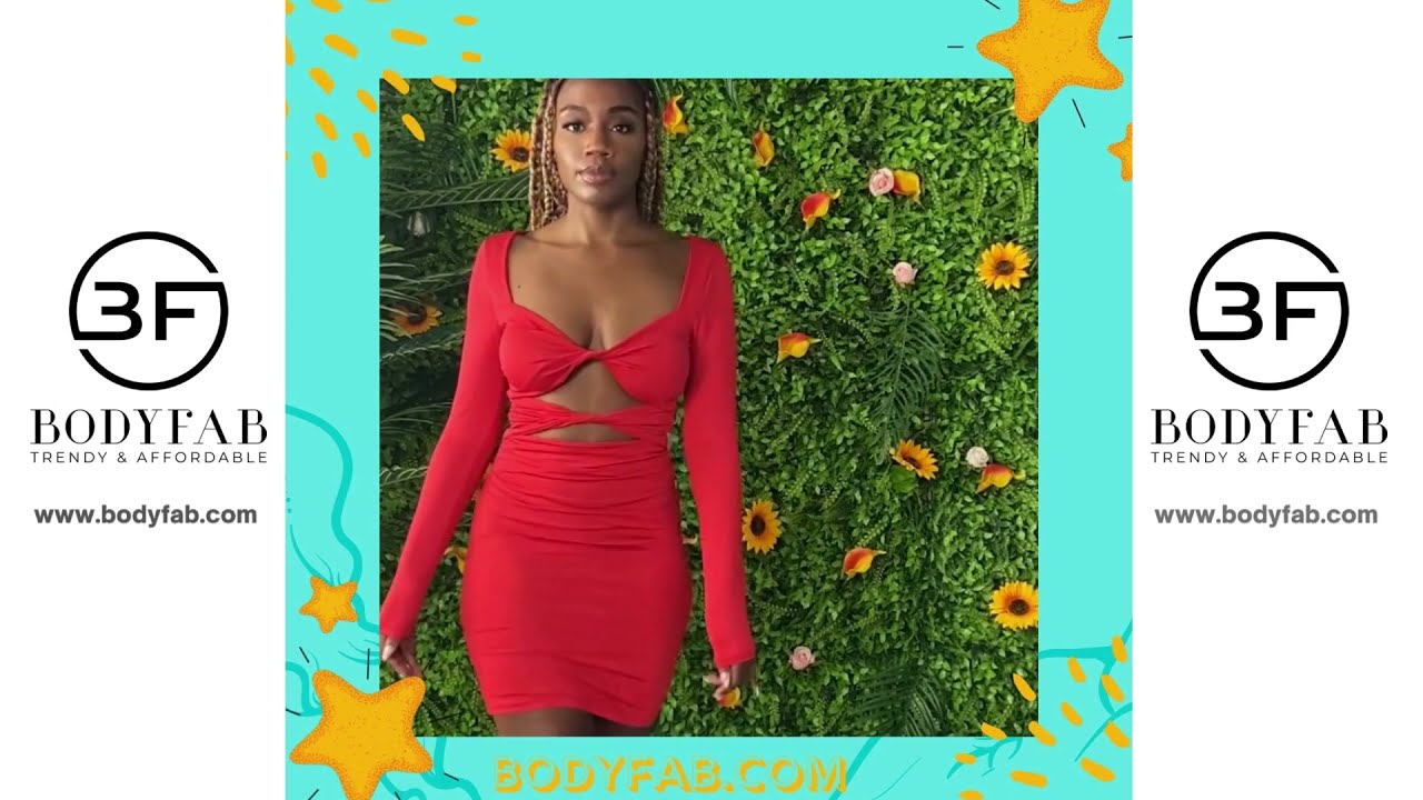 BodyFab Affordable Clothing Store Review: Women Open Cut Out Dress