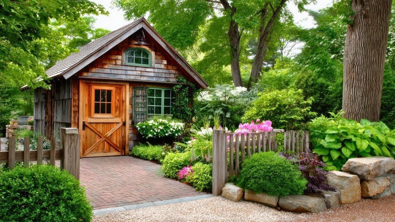 Timeless Small Garden Makeover 🌿 Elegant Fence, Rustic Patio & Luxury Entryway Ideas