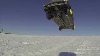 Audi 200 Turbo driving Ski slopes