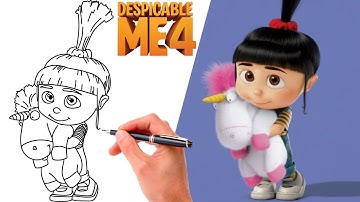 How To Draw AGNES From DESPICABLE ME 4 | EASY DISNEY DRAWING
