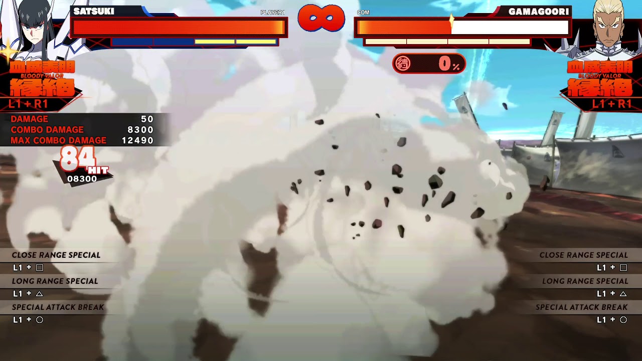 Kill la Kill: IF - Satsuki Kiryuin (Dual-Wield) level 1 12.6k combo