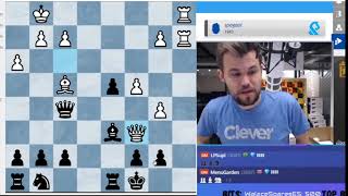 Increíble sacrificio de dama que dejó a Magnus Carlsen boquiabierto