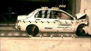 Video Thumbnail for Crash Test 2006 Mitsubishi Lancer (Full Frontal Impact) N...