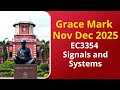 Anna University Grace Mark Nov Dec 2025 EC3354 SIGNALS AND SYSTEMS