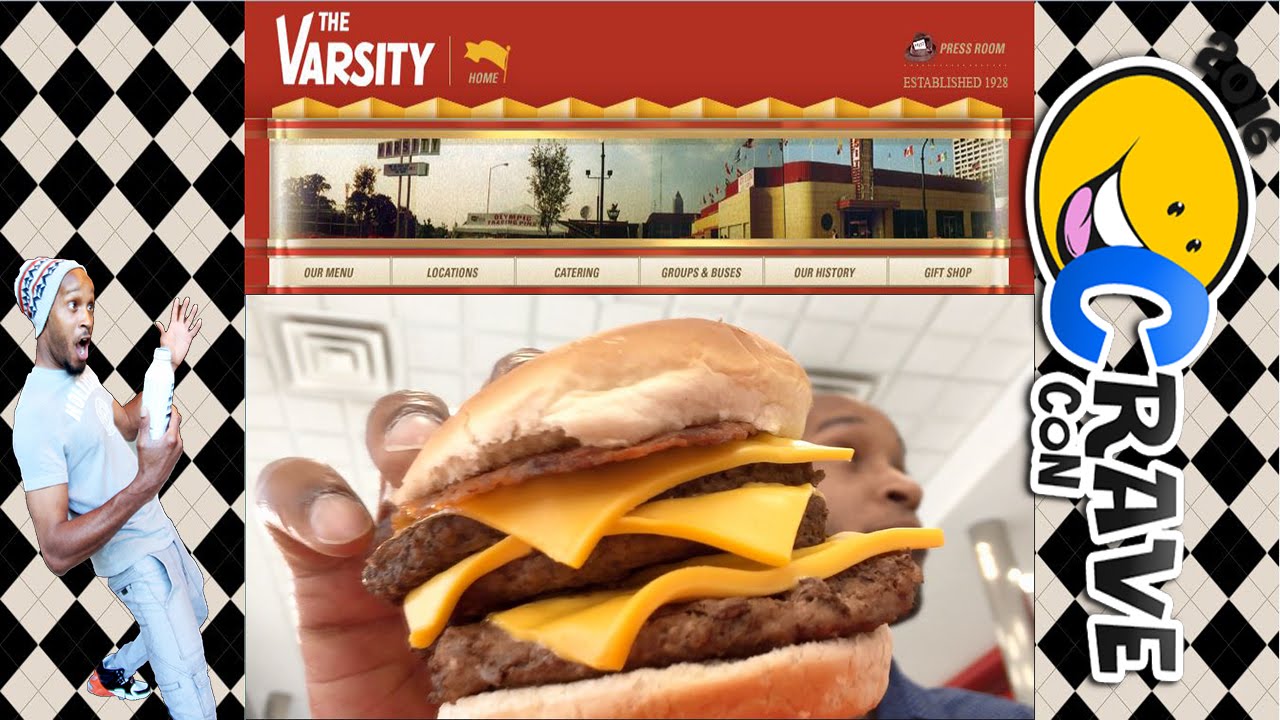 The Varsity (Kennesaw) "Triple Bacon Cheeseburger" Review sHawtY YouTube