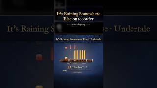 It's Raining Somewhere Else recorder notes (Undertale) ☔