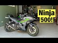 Kawasaki ninja 500  full review sound check and first ride