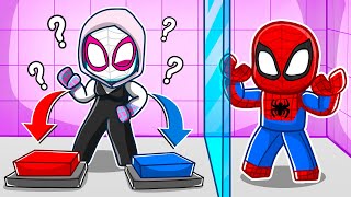 2 PLAYER TEAMWORK PUZZLES with Spiderman & Gwen!