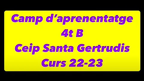 Una estada al Camp d'aprenenetatge Sa Cala, CEIP Santa Gertrudis