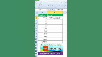 Use of ROMAN Formula in Excel #shorts #shortsvideo #excel #excelshorts #vinaytips