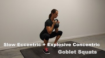 Slow Eccentric + Explosive Concentric Goblet Squat