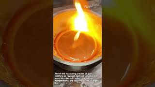 How a Solid Gold Bar is Made From Gold Dust #worker #process #gold #craftsman #goldsmith