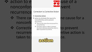 Correction and Corrective Actions