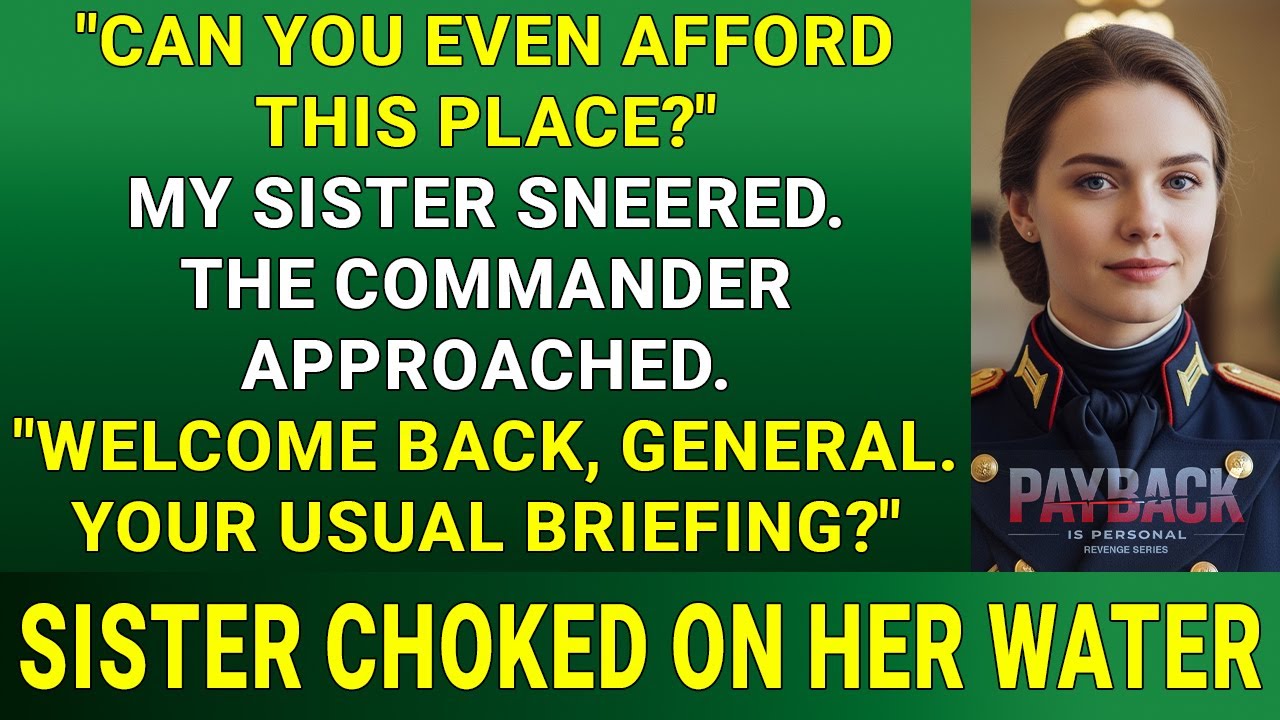 At Dinner They Called Me a Nobody — Then My Sister’s Commander Said 