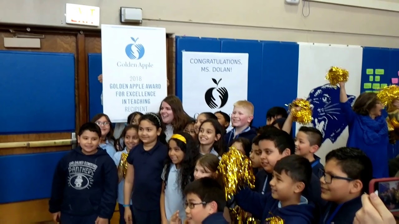 Meghan Dolan Surprised With 18 Golden Apple Award At John M Palmer Elementary School In Chicago Youtube Meghan Dolan Surprised With 18 Golden Apple Award At John M Palmer Elementary School In Chicago Youtube