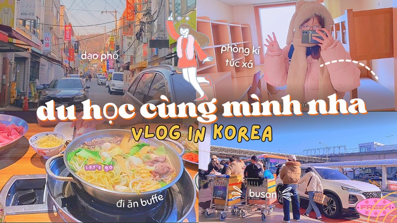 😘VLOG CÙNG ĐI DU HỌC VỚI MÌNH NHA👾//🇰🇷VLOG IN KOREA(Đi máy bay,Ký Túc Xá,Daiso & tham gia OT)