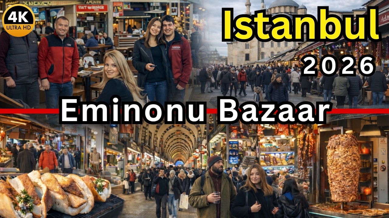Real Istanbul Walk 🇹🇷 | Eminönü Bazaar, Street Food & Daily Life 4K