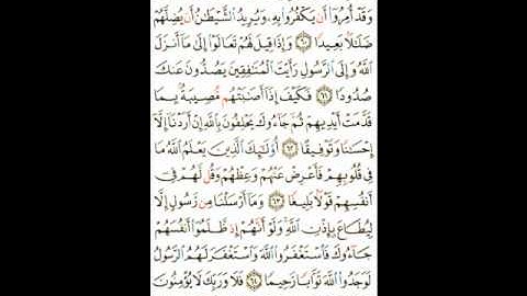 سورة النساء الآيات ( 60 ـ 65 ) صفحة ( 88 )