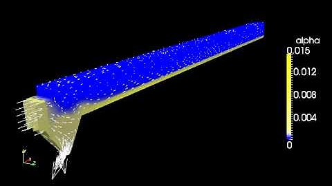 multiphase settlingFoam ras tank3D 02 (OpenFOAM tutorial)