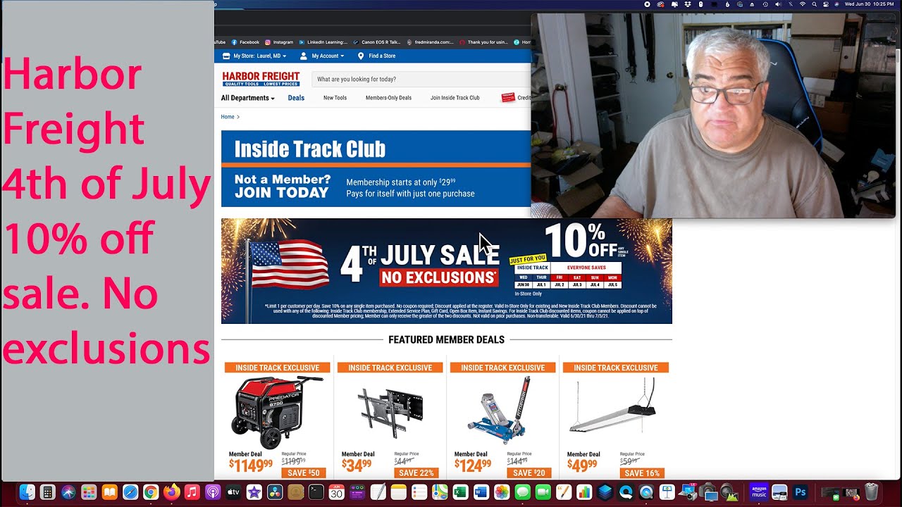 Harbor Freight 4th of July 10 off sale. No exclusions... YouTube