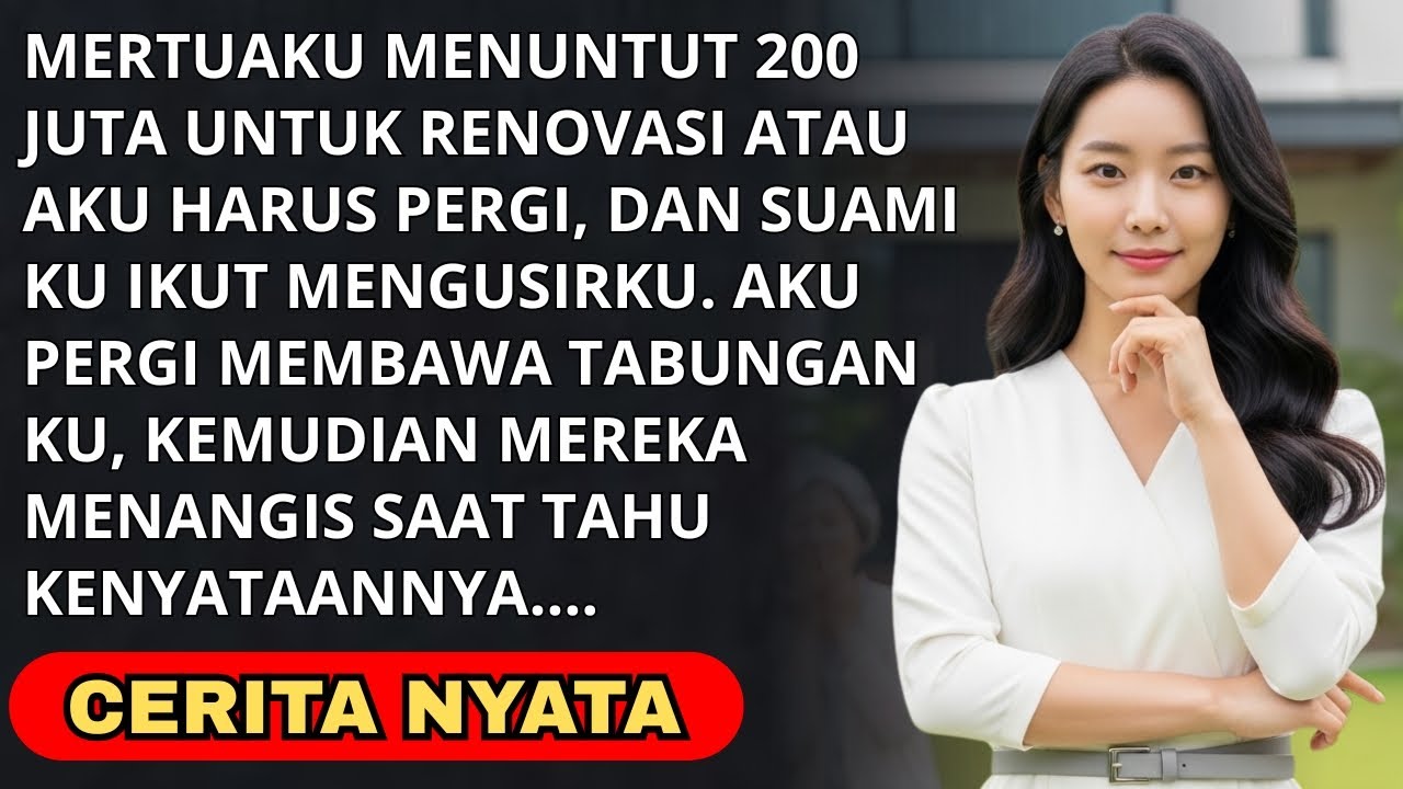 DIP4KSA BIAYAI RENOV 200 JUTA ATAU PERGI DARI RUMAH, AKU PILIH PERGI. KINI MEREKA MENYESAL!