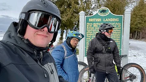 We rode the ice bridge to Mackinac Island