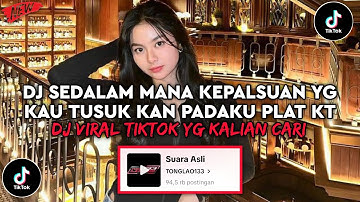DJ SEDALAM MANA KEPALSUAN YG KAU TUSUK KAN PADAKU PLAT KT | DJ SIAPA BENAR SIAPA SALAH VIRAL TIKTOK 