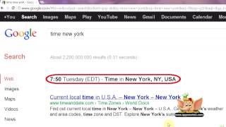 Google Search Tip 21 - Identify Local Time for Any City in the World