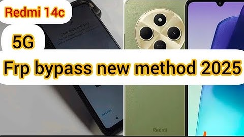 Redmi 14C 5G Frp bypass Android 14/15 (No second  space  pc No sim No Activate launcher 2025