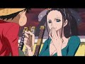 Robin puts food in luffys mouth  one piece english dub