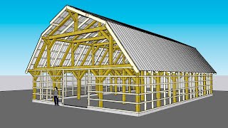 40' x 60' Barn Project - EP 1 - Model in SketchUp and JBP Update