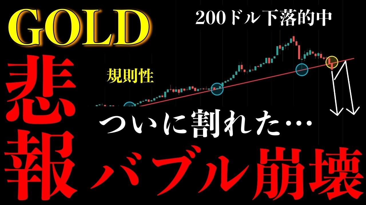 ⚠️ゴールド“ついにバブル崩壊”?恐怖の続落シナリオと次の買い場とは【XAUUSD分析】