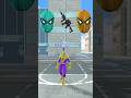 Random Giant RED Superhero Police Battle #shorts #spiderman