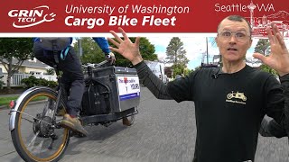 Mail Delivery by E Cargo Bikes, University of Washington Mailing Services