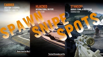 Black Ops 2 Spawn Snipe Spots on Standoff, Hijacked, Carrier (BO2 Guide)