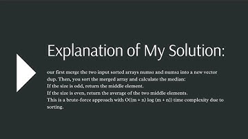 LeetCode 4: Median of Two Sorted Arrays | C++ Brute Force Solution Explained