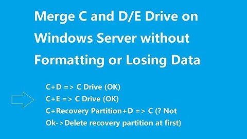 Merge C and D/E Drive Server 2025 2022 2019 2016 [No Data Loss]