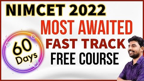 NIMCET 60 Days Free Fast Track Course with Preparation Planning