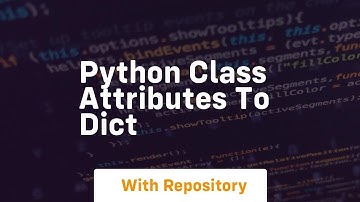 python class attributes to dict