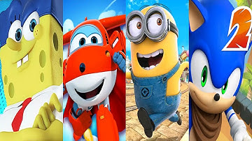SpongeBob: Sponge on the Run vs Super Wings vs Minion Rush: Despicable Me vs Sonic Boom 2