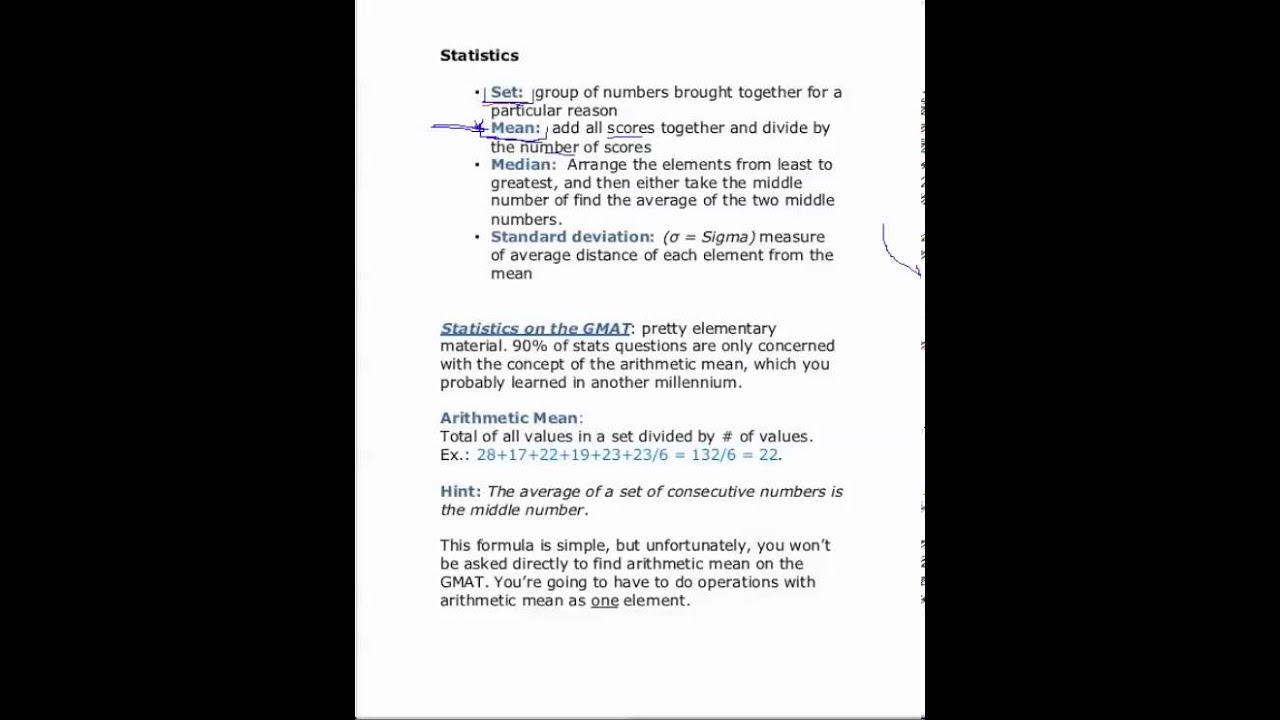 GMAT Math: Statistics - GMAT Prep Miami Online Class - Manhattan Elite Prep