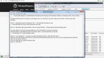 Huớng dẫn Upload, Cài đặt Website Wordpress lên hosting của Pavietnam, Mat bao, Hostinger, bkns
