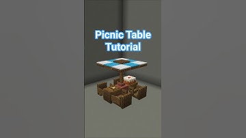 Cool Picnic Table Tutorial Minecraft!