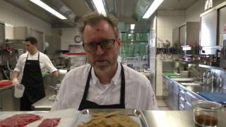 Elverfeld prepares celery and white truffle at the 3 Michelin star Aqua