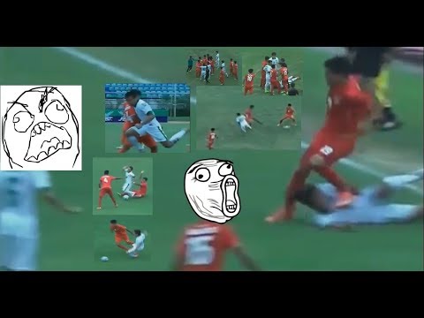 Kasar...Permainan brutal myanmar vs indonesia u18 || Aff U18 2017