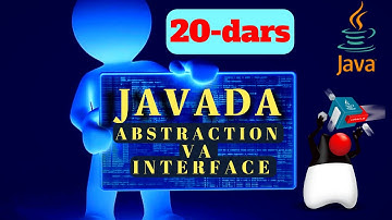 20-dars #java dasturlash tilida Abstraction va Interface | implement | override